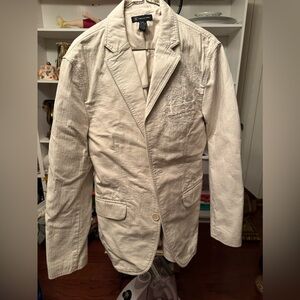 International concepts m coat off white light khaki